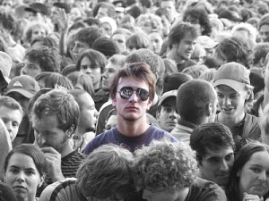 alone in a crowd